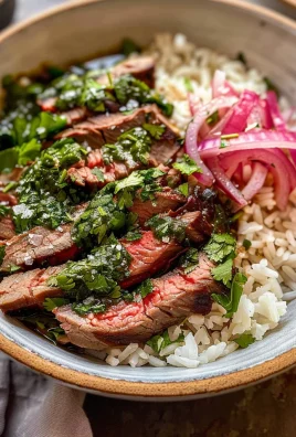Skirt Steak Rice Bowls with Chimichurri Sauce