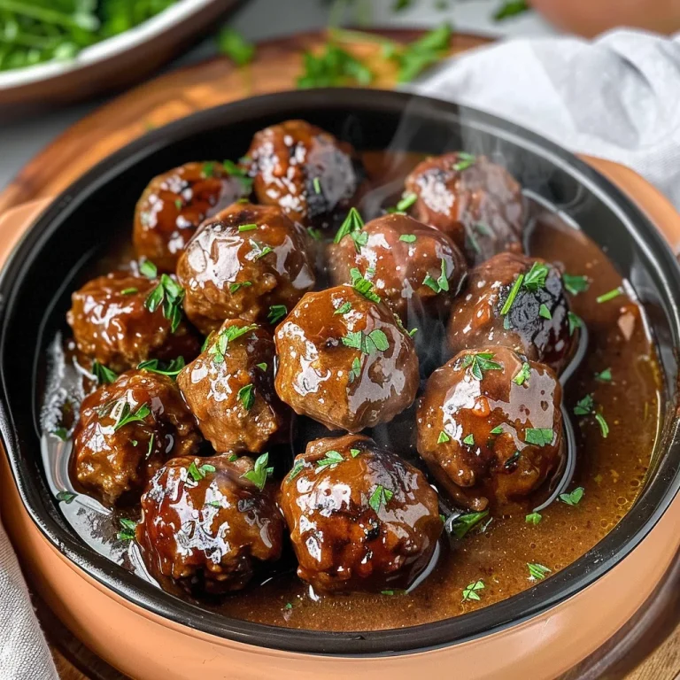 Slow Cooker Salisbury Steak Meatballs (Frozen Meatballs)