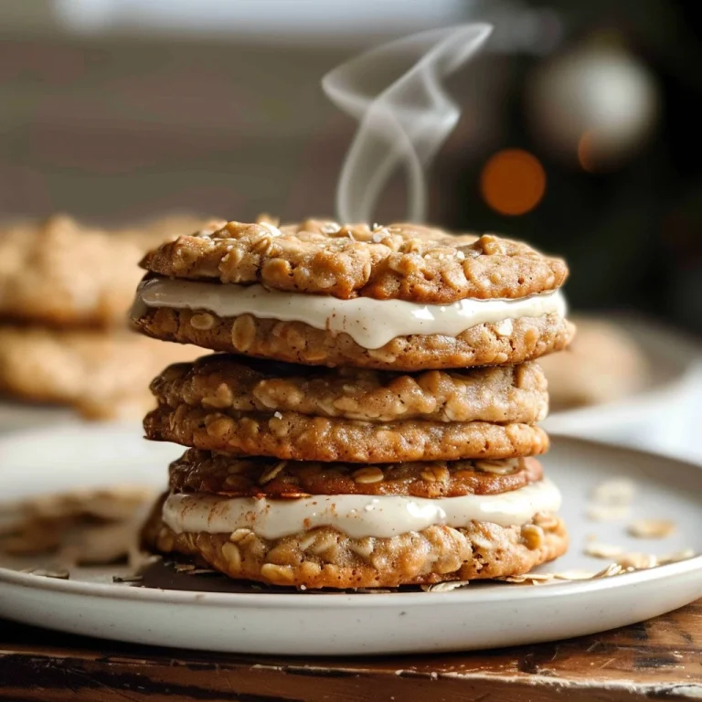 Spiced Eggnog Oatmeal Cream Pies