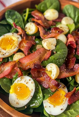 Spinach Salad with Bacon and Eggs