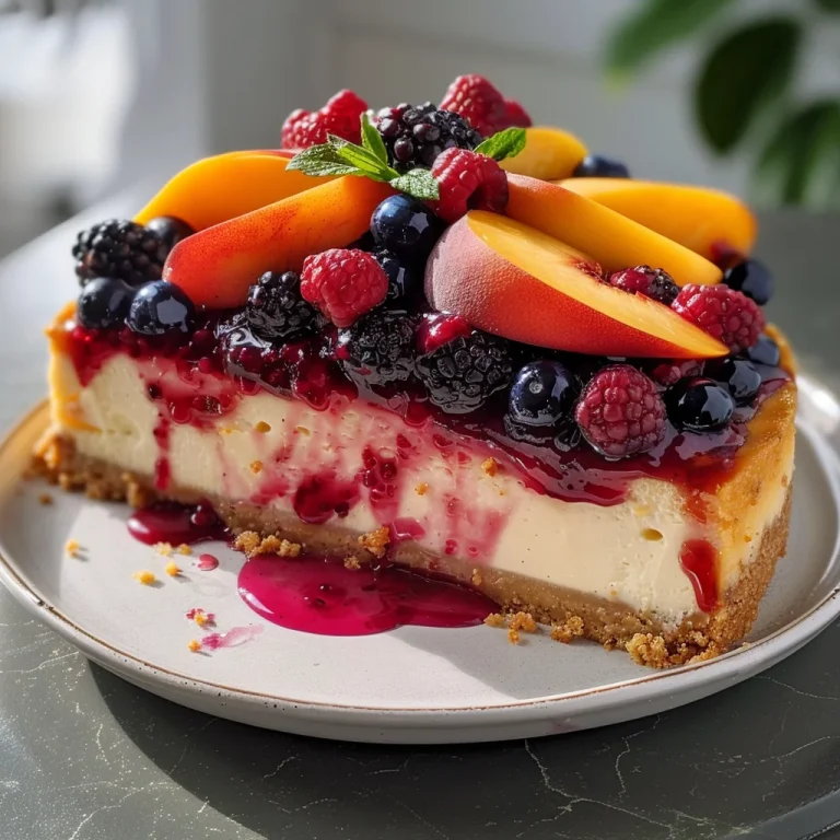 Summer Berry and Peach Cheesecake: A Refreshing Delight for Every Occasion