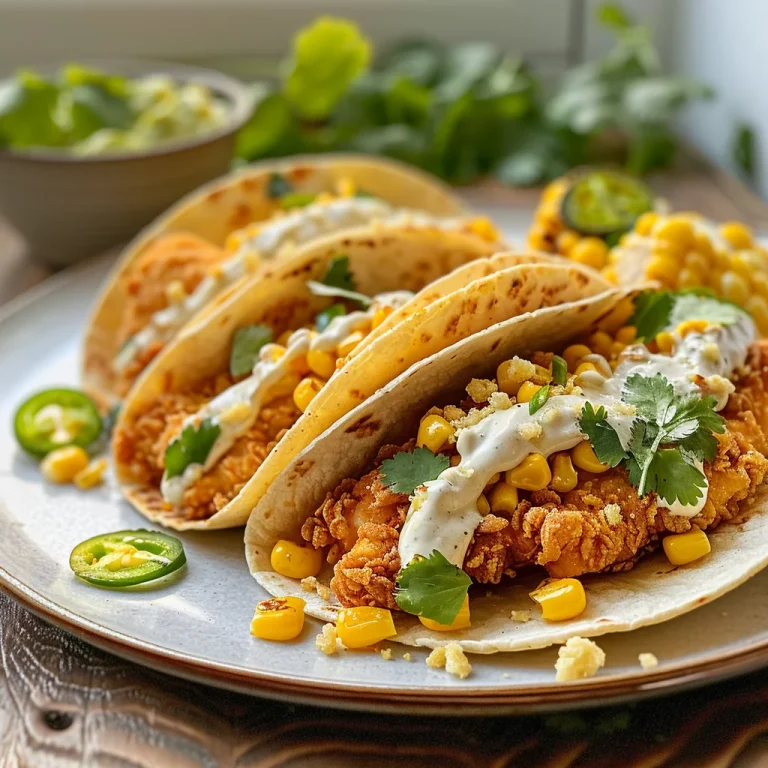 The Ultimate Guide to Fried Chicken Street Corn Tacos with Jalapeño Lime Ranch: A Flavorful Fiesta in Every Bite