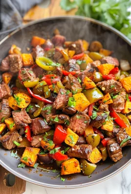 Whole30 Steak Bites with Sweet Potatoes and Peppers