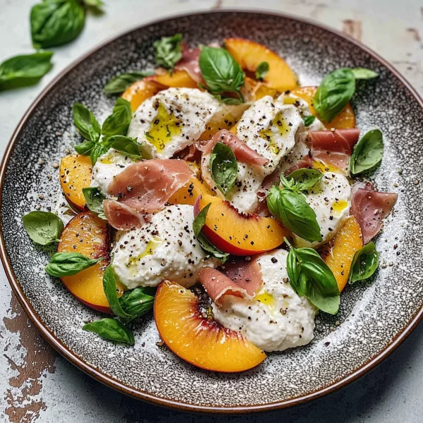 10-Minute Peach & Burrata Salad