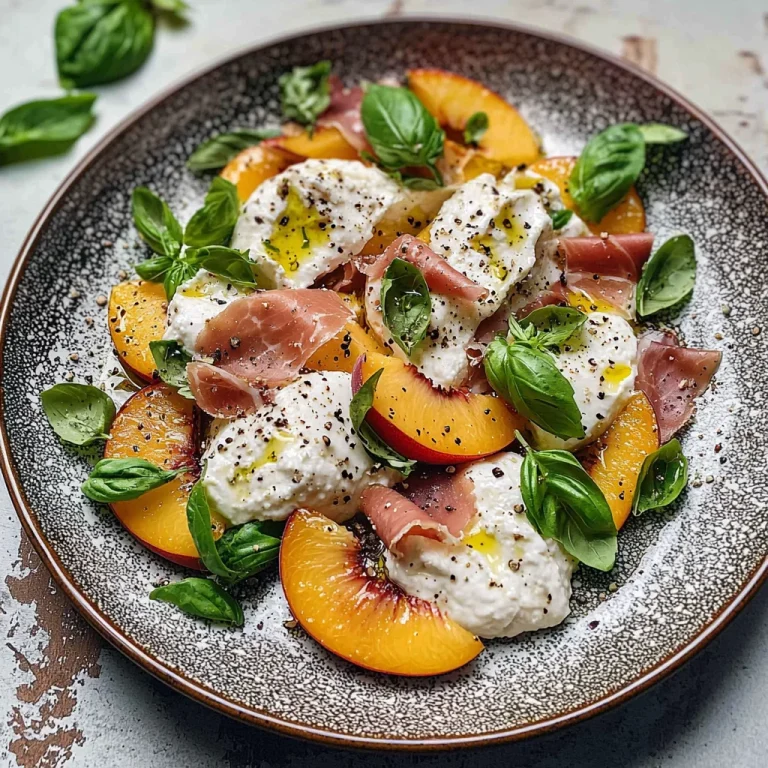 10-Minute Peach & Burrata Salad