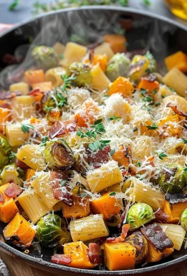Bacon Brussels Sprouts Butternut Squash Pasta
