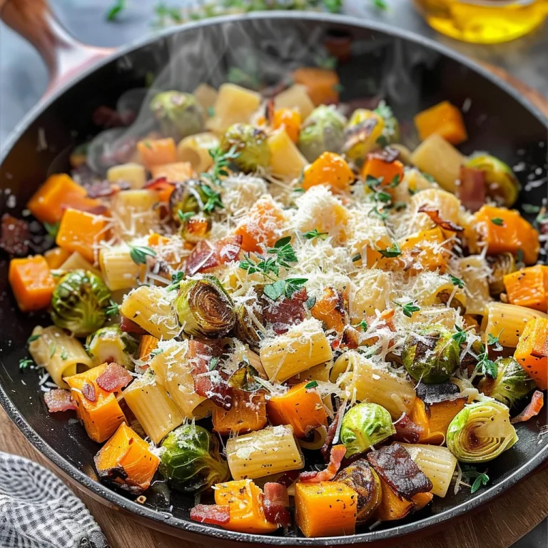 Bacon Brussels Sprouts Butternut Squash Pasta