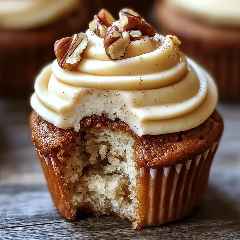 Banana Cinnamon Pecan Cupcakes with Cream Cheese Frosting
