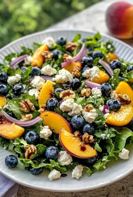 Blueberry Peach Feta Salad