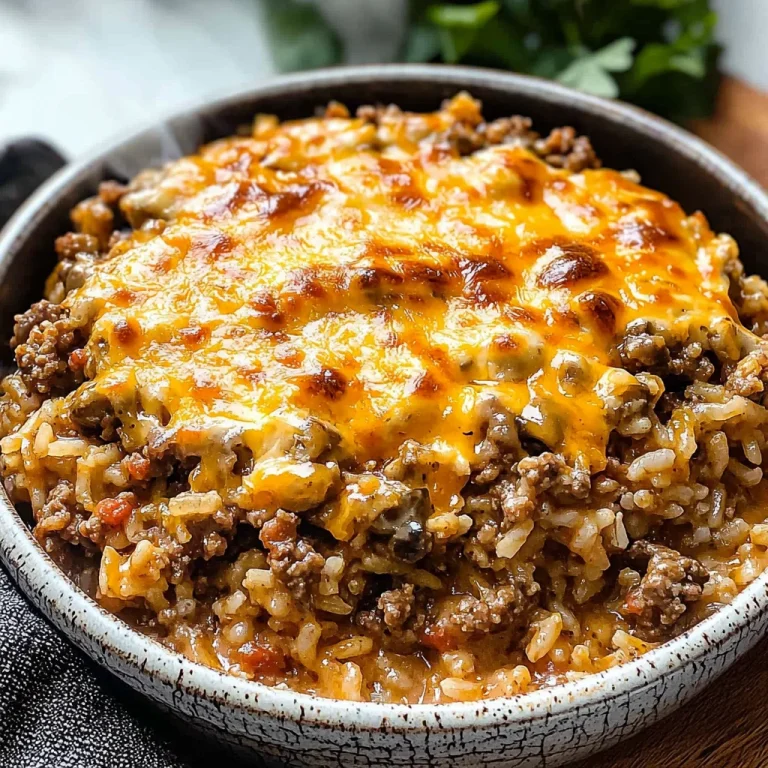 Cheesy Hamburger Rice Casserole