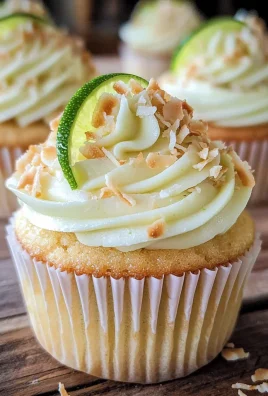 Coconut Cupcakes with Lime Buttercream Frosting