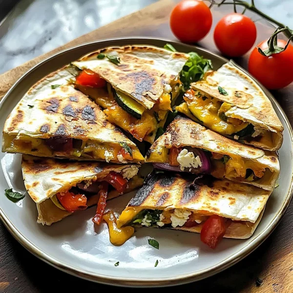 Grilled Mediterranean Veggie Quesadillas