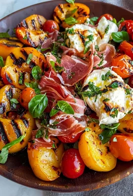 Grilled Nectarine Burrata Prosciutto Salad