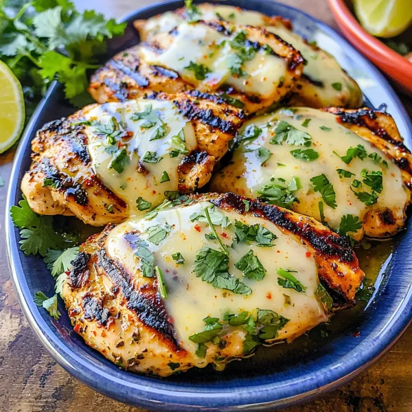 Grilled Salsa Verde Pepper Jack Chicken