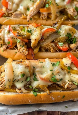 Healthy Crockpot Chicken Philly Cheesesteak Recipe