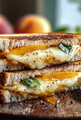 Honey Peach & White Cheddar Grilled Cheese