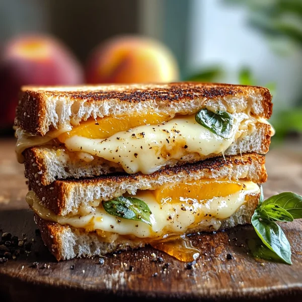 Honey Peach & White Cheddar Grilled Cheese
