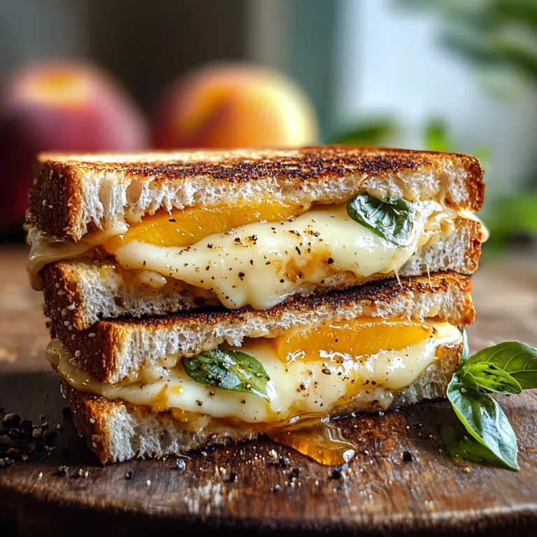 Honey Peach & White Cheddar Grilled Cheese