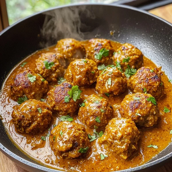Indian Spiced Meatballs in Curry Sauce