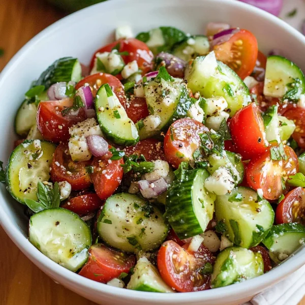 Mediterranean Tomato and Cucumber Salad