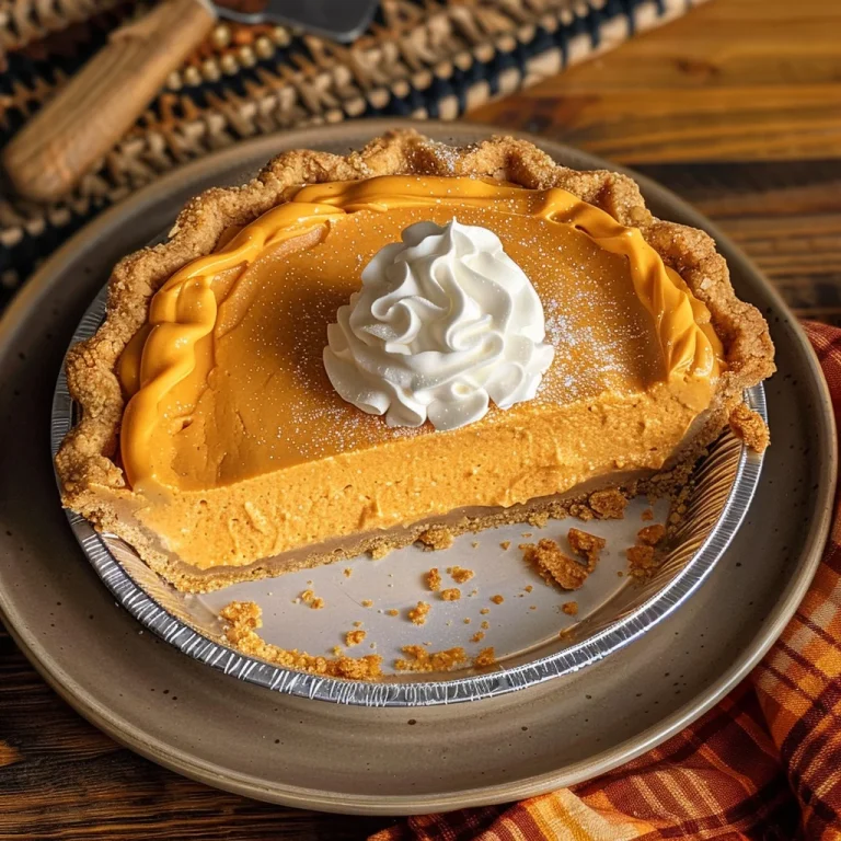 No Bake Marshmallow Pumpkin Pie