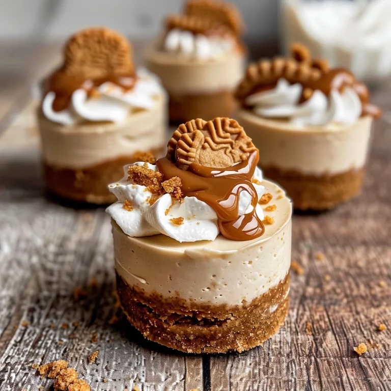 No Bake Mini Biscoff Cheesecakes