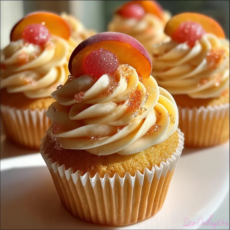 Peach Bellini Cupcakes