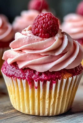 Raspberry Cupcakes with Raspberry Filling and Russian Buttercream