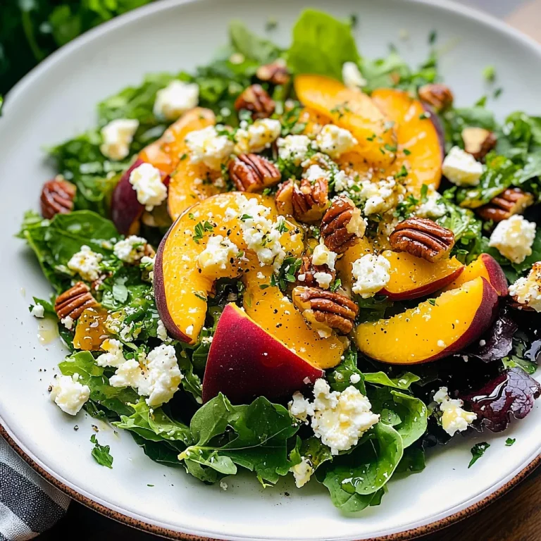 Simple Peach Feta Salad