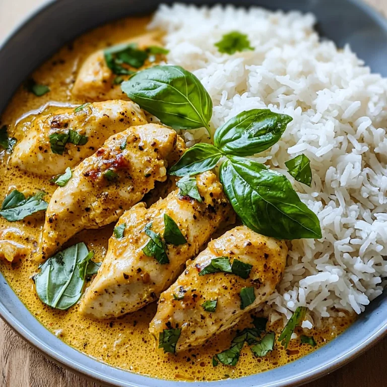 Spiced Coconut Basil Chicken with Rice: A Flavorful Delight
