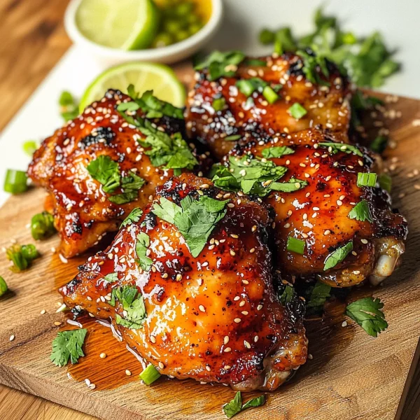 Sticky Sweet Chili Chicken Thighs in Air Fryer