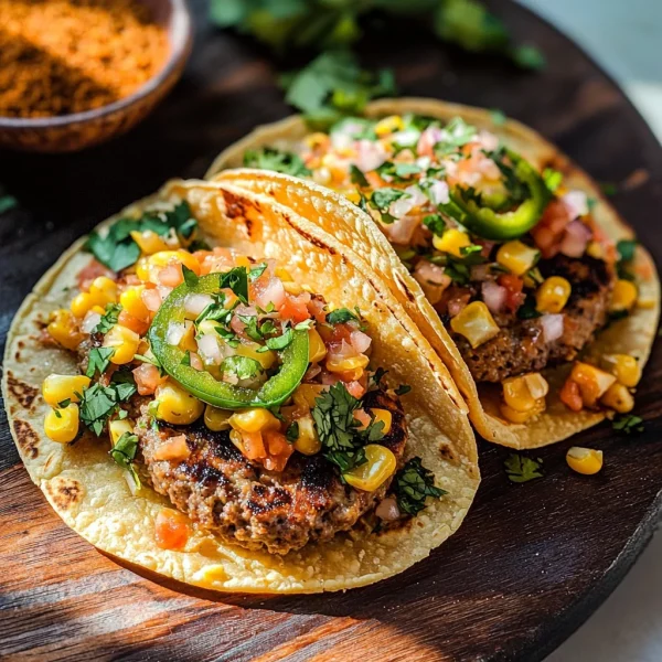 Street Corn Smash Burger Tacos