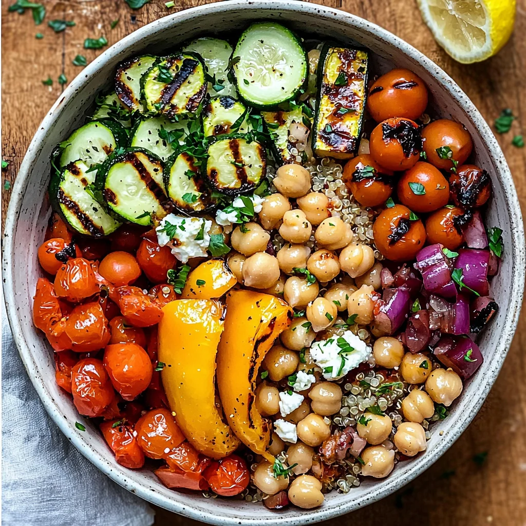 Healthy Grilled Mediterranean Bowl