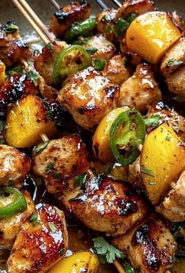 Jalapeno Peach Chicken Skewers